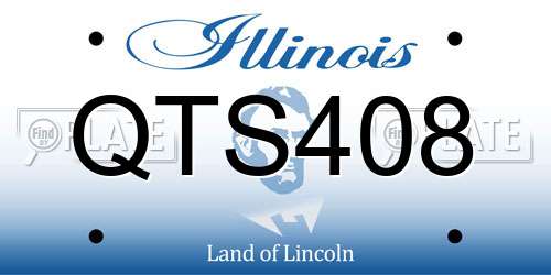 QTS408 Illinois License Plate