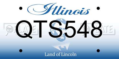 QTS548 Illinois License Plate