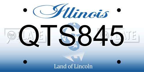QTS845 Illinois License Plate