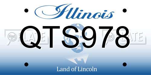 QTS978 Illinois License Plate