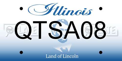 QTSA08 Illinois License Plate