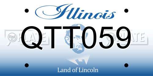 QTT059 Illinois License Plate