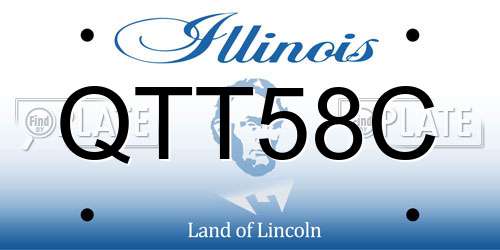 QTT58C Illinois License Plate
