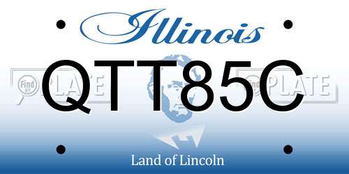 QTT85C Illinois License Plate