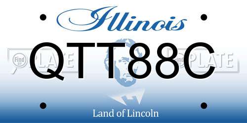 QTT88C Illinois License Plate