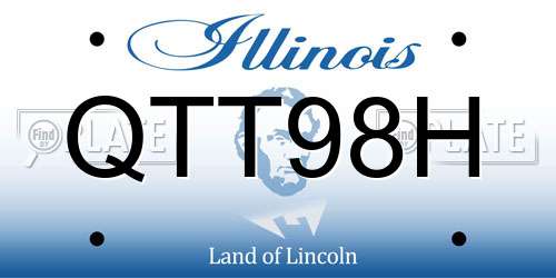 QTT98H Illinois License Plate