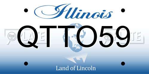 QTTO59 Illinois License Plate