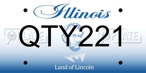QTY221 Illinois License Plate