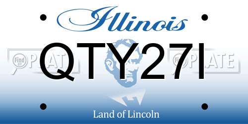 QTY27I Illinois License Plate