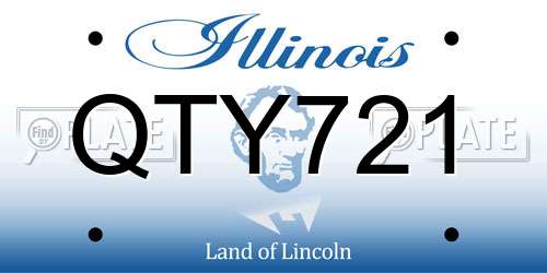 QTY721 Illinois License Plate