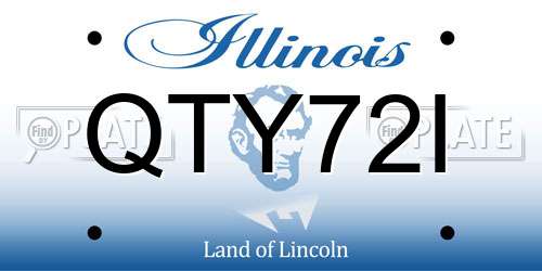 QTY72I Illinois License Plate