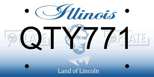 QTY771 Illinois License Plate