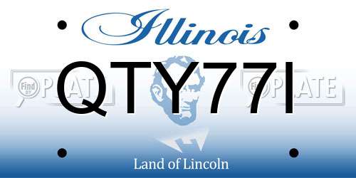 QTY77I Illinois License Plate