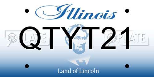 QTYT21 Illinois License Plate