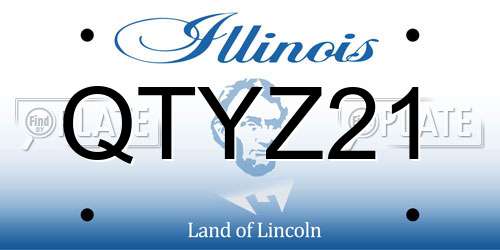 QTYZ21 Illinois License Plate