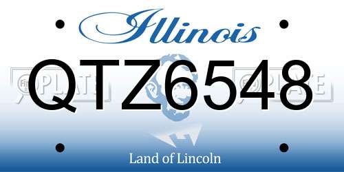 QTZ6548 Illinois License Plate