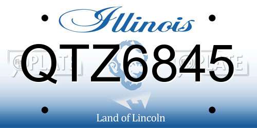 QTZ6845 Illinois License Plate