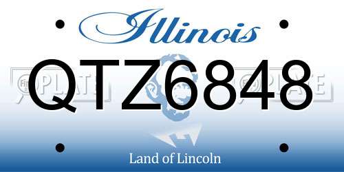 QTZ6848 Illinois License Plate