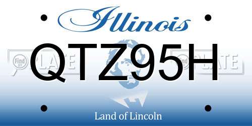 QTZ95H Illinois License Plate