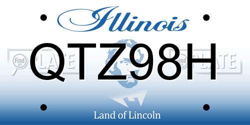 QTZ98H Illinois License Plate