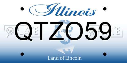 QTZO59 Illinois License Plate