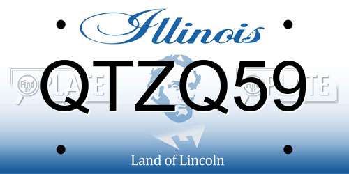 QTZQ59 Illinois License Plate