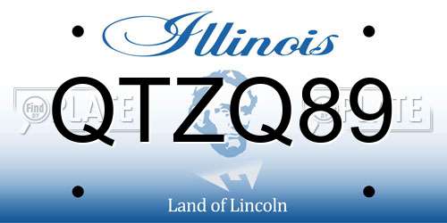 QTZQ89 Illinois License Plate