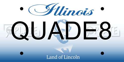 QUADE8 Illinois License Plate