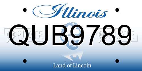 QUB9789 Illinois License Plate