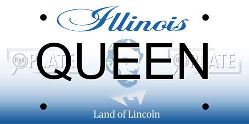 QUEEN Illinois License Plate