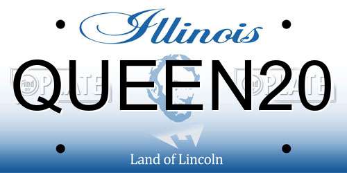QUEEN20 Illinois License Plate