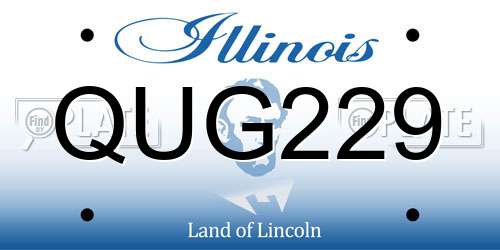QUG229 Illinois License Plate