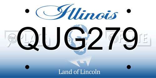 QUG279 Illinois License Plate