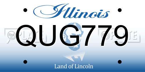 QUG779 Illinois License Plate