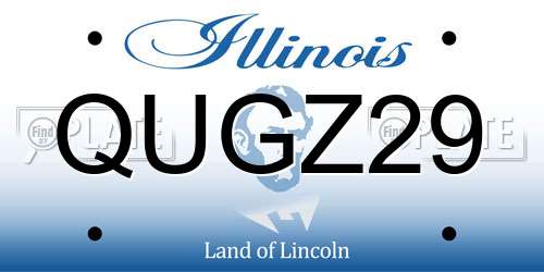 QUGZ29 Illinois License Plate