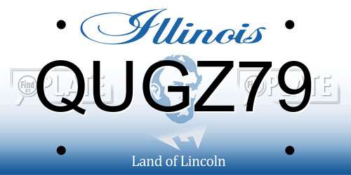 QUGZ79 Illinois License Plate
