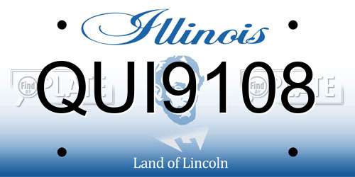QUI9108 Illinois License Plate