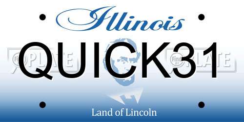 QUICK31 Illinois License Plate