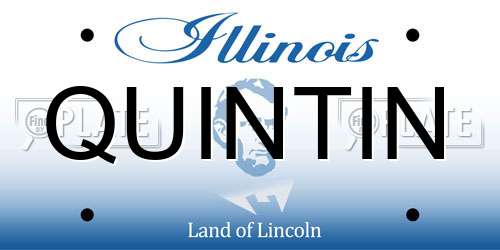 QUINTIN Illinois License Plate