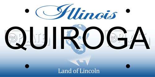 QUIROGA Illinois License Plate