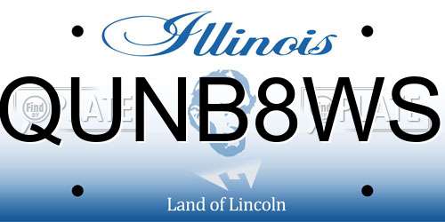 QUNB8WS Illinois License Plate