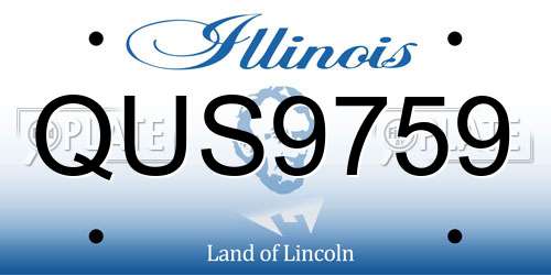 QUS9759 Illinois License Plate