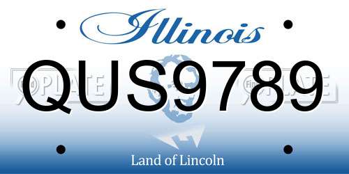 QUS9789 Illinois License Plate