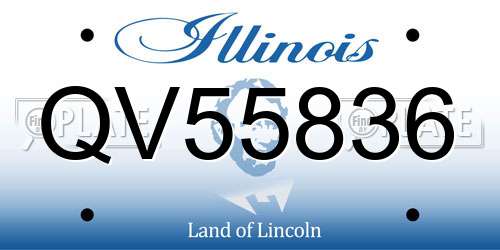 QV55836 Illinois License Plate