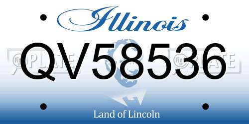 QV58536 Illinois License Plate