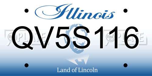 QV5S116 Illinois License Plate