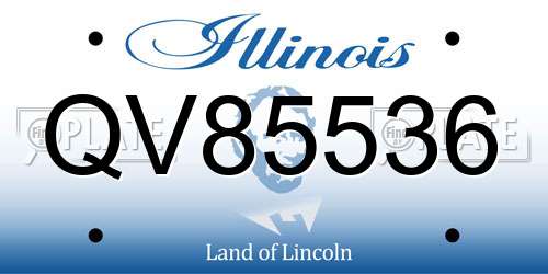 QV85536 Illinois License Plate