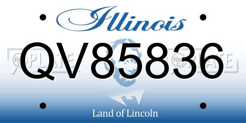 QV85836 Illinois License Plate