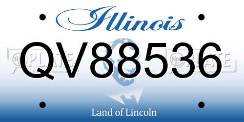 QV88536 Illinois License Plate
