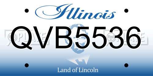 QVB5536 Illinois License Plate